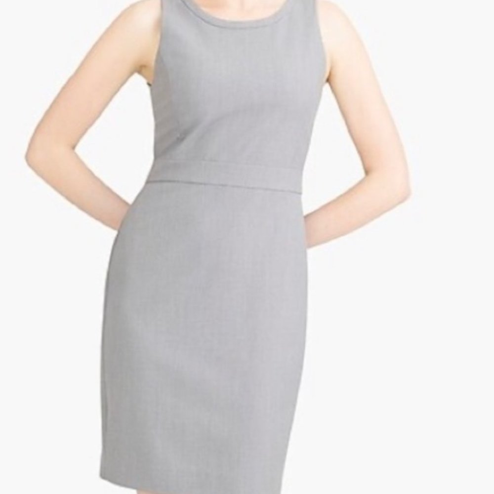 J. Crew Gray Sheath Work Dress - Size 8